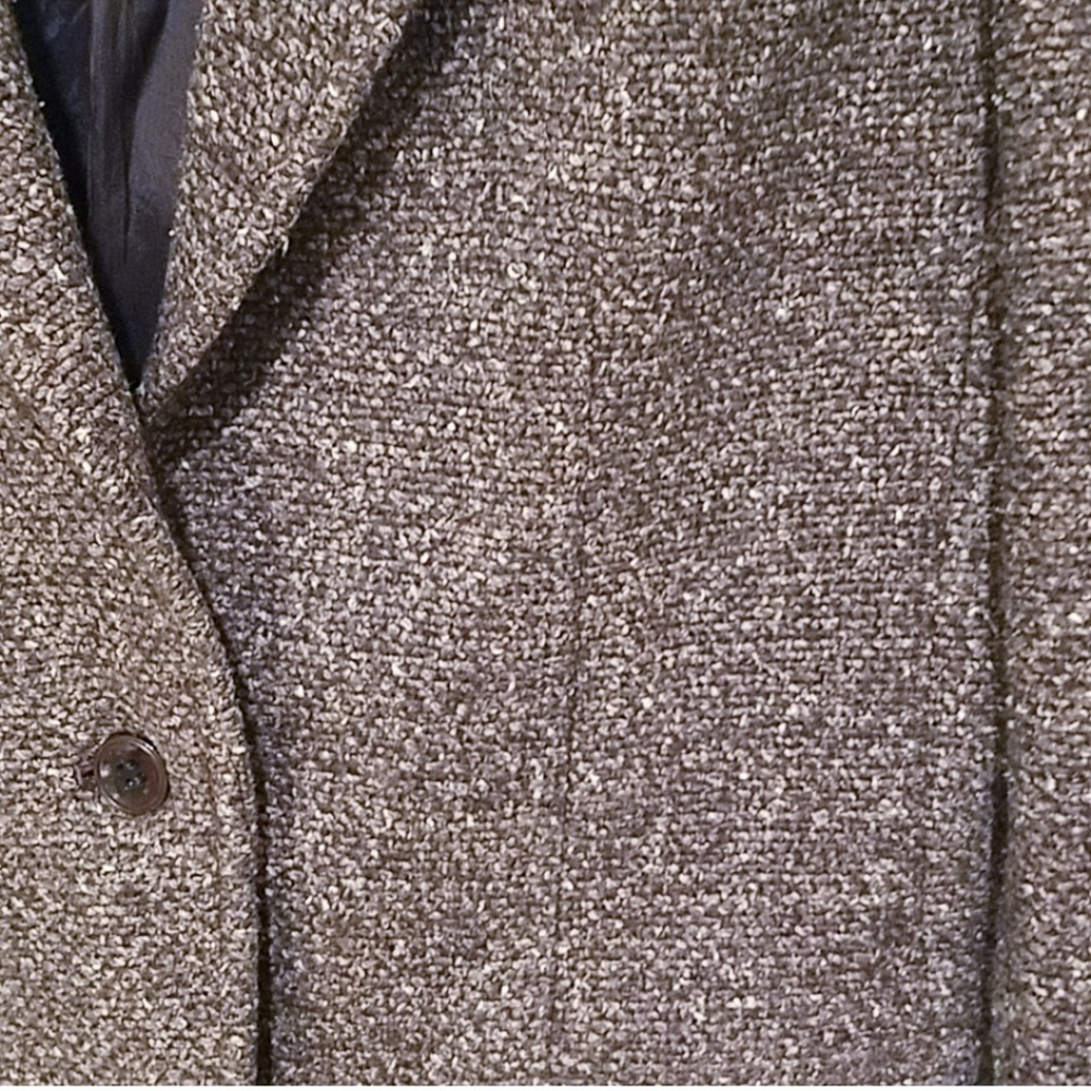 Vintage Anne Klein Brown Tweed Blazer - Picture 4 of 6